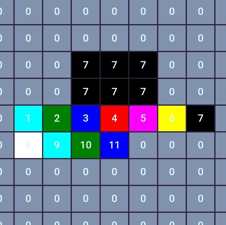screenshot showing touch count